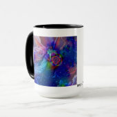 Tweelingvlammen die de hemel in rijzen mok (Voorkant links)