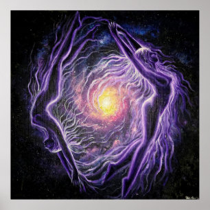 Tweelingvlammen in het universum van de liefde poster