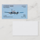 Tweelingvliegtuig voor landingsnadering visitekaartje (Voorkant / Achterkant)