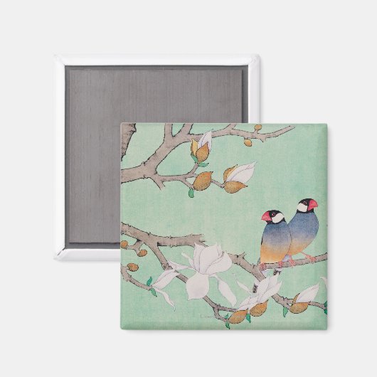 Tweelingvogels in de takken magneet (Voorkant / Achterkant)