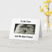 TWEELINGVOGELS ZEGGEN GELUKKIGE VERJAARDAG AAN MIJ KAART (Gele Bloem)