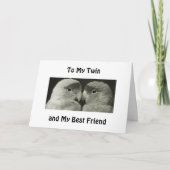 TWEELINGVOGELS ZEGGEN GELUKKIGE VERJAARDAG AAN MIJ KAART (Voorkant)