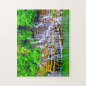 Tweelingwatervallen Tennessee. Legpuzzel (Verticaal)