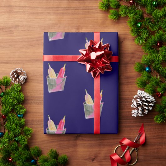 Tweelingwijnflessen Cadeaupapier (Feestdagen Geschenken)