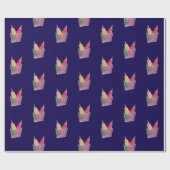 Tweelingwijnflessen Cadeaupapier (Vlak)