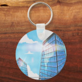 Tweelingwolkenkrabbers Sleutelhanger (Voorkant)