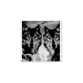 Tweelingwolven Rubberstempel (Afrduk)