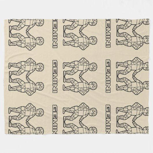 Tweelingzodiac teken deken (transparant) (Voorkant (Horizontaal))