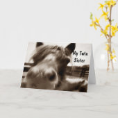 ***TWEELINGZUS*** 40ste VERJAARDAG HUMOR Kaart (Gele Bloem)