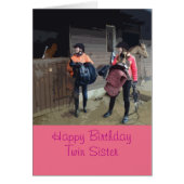 Tweelingzus Birthday-kaart (Voorkant)