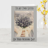 ***TWEELINGZUS*** "OP JULLIE TROUWDAG" KAART (Gele Bloem)