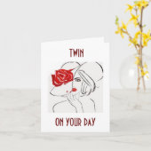 TWEELINGZUS-RELAX, VERWEN JEZELF OP VERJAARDAG KAART (Gele Bloem)