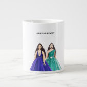 tweelingzus, tweeling, grote koffiekop (Voorkant)