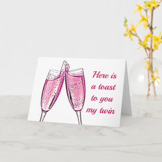 **TWEELINGZUS** UW VERJAARDAGSWENS & BELOFTE KAART (Gele Bloem)