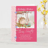 Tweelingzus verjaardagswensen wenskaart met FAI Kaart (Gele Bloem)