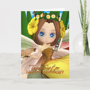 Tweelingzuster Birthday-kaart met Herfst van maank Kaart