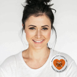 Tweelingzwaarden vechten tegen multiple sclerose B Ronde Button 5,7 Cm