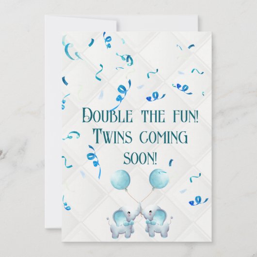 Tweelingzwangerschap verdubbelt de blijdschap kaart (Voorkant)