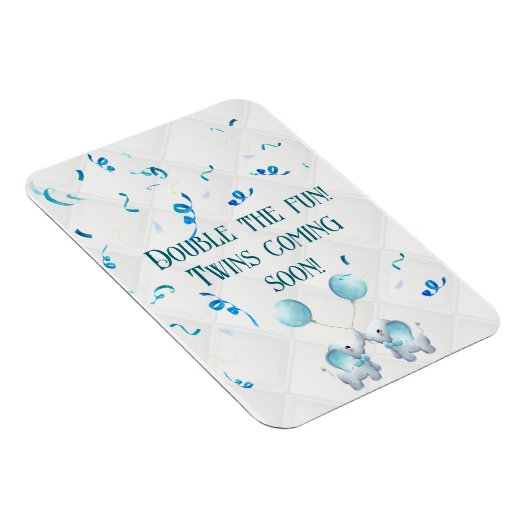 Tweelingzwangerschap verdubbelt de leuke aankondig magneet (Rechterzijde)
