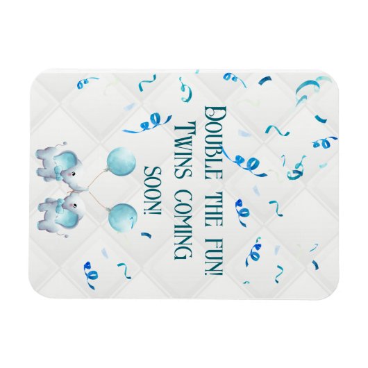 Tweelingzwangerschap verdubbelt de leuke aankondig magneet (Horizontaal)