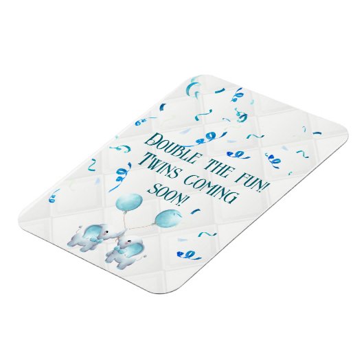 Tweelingzwangerschap verdubbelt de leuke aankondig magneet (Linkerzijde)