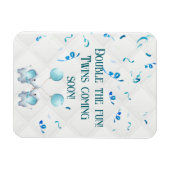 Tweelingzwangerschap verdubbelt de leuke aankondig magneet (Horizontaal)