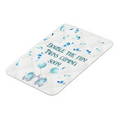 Tweelingzwangerschap verdubbelt de leuke aankondig magneet (Linkerzijde)