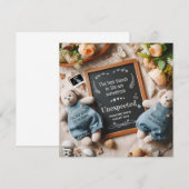 Tweelingzwangerschapsaankondiging | bewerkbaar aankondiging (Voorkant / Achterkant)