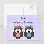 tweeluinprinses en prins briefkaart (Voorkant / Achterkant)