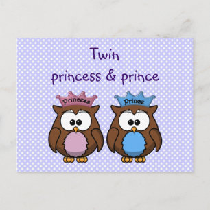 tweeluinprinses en prins briefkaart