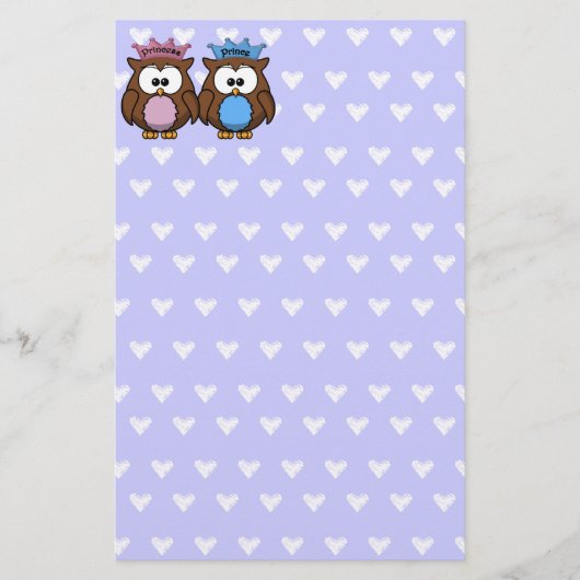 tweeluinprinses en prins briefpapier (Voorkant)