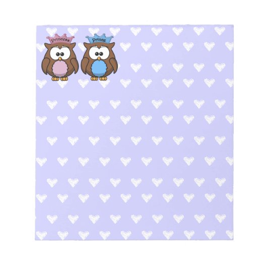 tweeluinprinses en prins notitieblok (Voorkant)