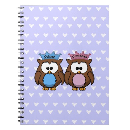 tweeluinprinses en prins notitieboek (Voorkant)