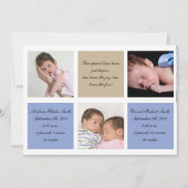 Tweelvoudige geboorteaankondiging - Jongens Aankondiging (Voorkant)