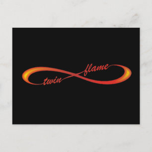 Tweelvoudige vlam-infineste symbool briefkaart