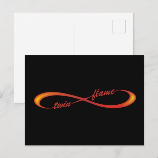 Tweelvoudige vlam-infineste symbool briefkaart (Voorkant / Achterkant)