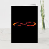 Tweelvoudige vlam-infineste symbool folie wenskaart (Voorkant)