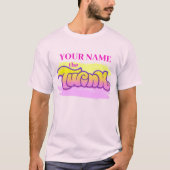 Tweemaal aangepaste naam T-Shirt (Voorkant)