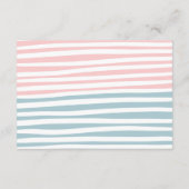 Tweemaal baby shower roze blauwe moderne boeken vo informatiekaartje (Achterkant)