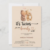 Tweemaal Baby shower | Teddy Bear Kaart (Voorkant)