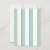 Tweemaal Baby shower Uitnodiging in groene streep (Achterkant)