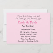 Tweemaal Cowgirl Uitnodigingen (Achterkant)