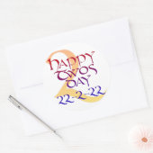 Tweemaal daags 22-2-22 ronde sticker (Envelop)