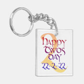 Tweemaal daags 22-2-22 sleutelhanger (Voorkant Links)