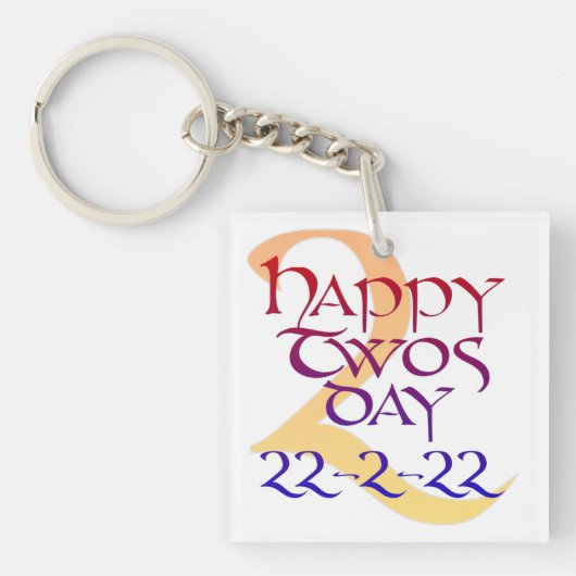 Tweemaal daags 22-2-22 sleutelhanger (Voorkant)