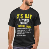 Tweemaal daagse 22 februari 2022 2/22/22 t-shirt (Voorkant)