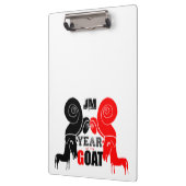 Tweemaal daagse geit Chinees jaar Zodiac Monogram Klembord (Links)