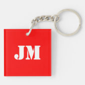 Tweemaal daagse geit Chinees Jaar Zodiac Monogram  Sleutelhanger (Achterkant)