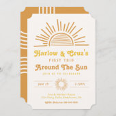 Tweemaal daagse uitnodigingen | Boho Twin Invitati (Voorkant / Achterkant)