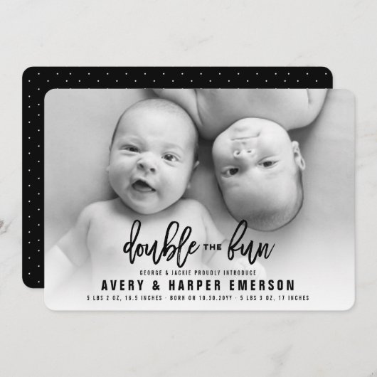 Tweemaal de aankondiging van de geboorte van het v (Voorkant / Achterkant)